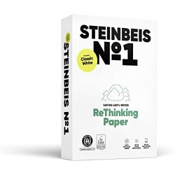 PAPEL A4 100% RECICLADO 80G 500H STEINBEIS Nº1 CLASSIC WHITE